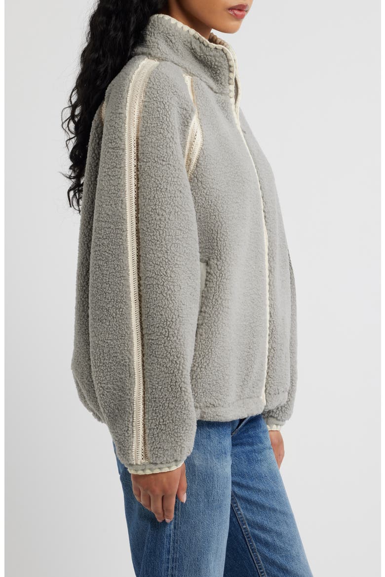Nikia Open Stitch Detail Uggfluff Fleece Jacket, Alternate, color, CBB