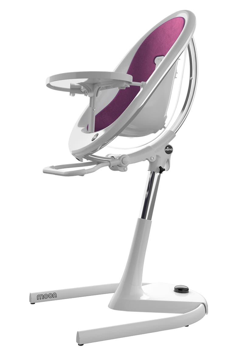 Moon 2G Highchair, Main, color, WHITE/ AUBERGINE