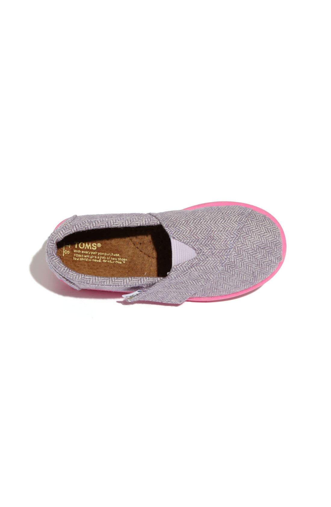 TOMS 'Classic Tiny - Herringbone' Slip-On, Alternate, color, 