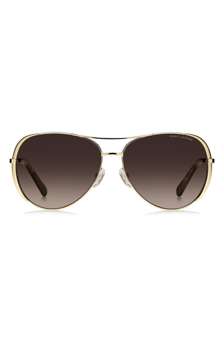 Marc Jacobs 59mm Gradient Aviator Sunglasses, Main, color,