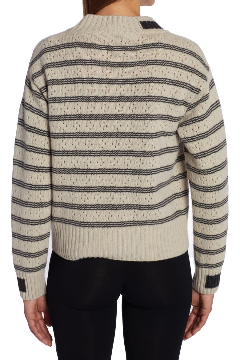 Stripe Wool Sweater, Alternate, color, OFF WHITE