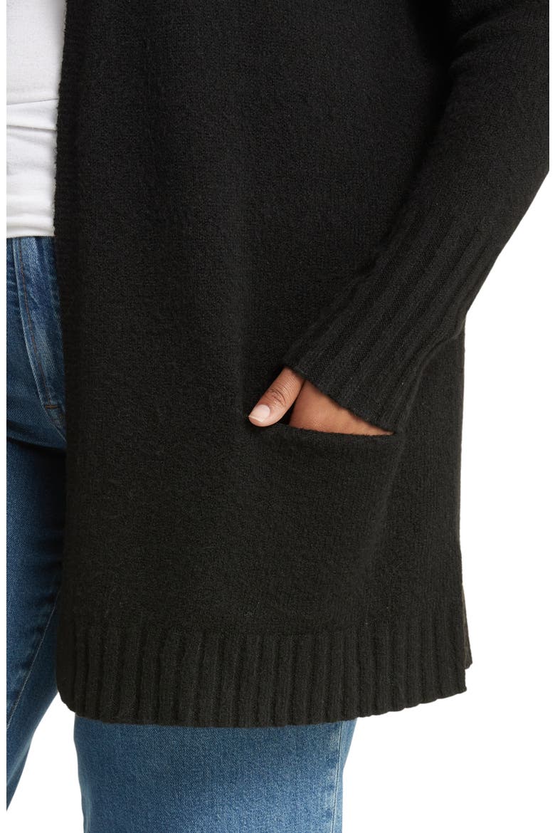 Open Front Cardigan, Alternate, color, BLACK