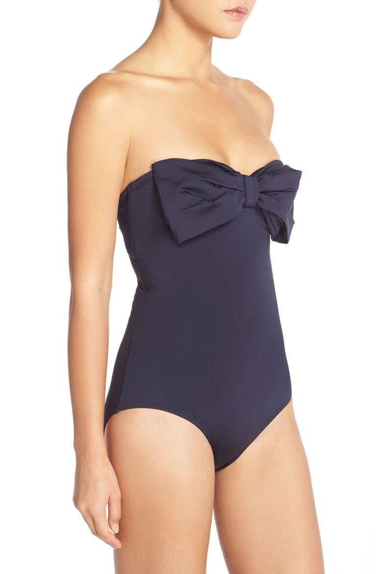'georgica beach' bandeau one-piece swimsuit, Alternate, color, RICH NAVY
