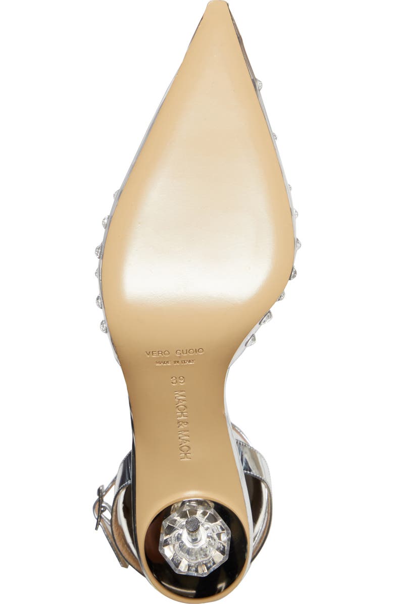 Mach & Mach Crystal Embellished Clear Ankle Strap Pump, Alternate, color,