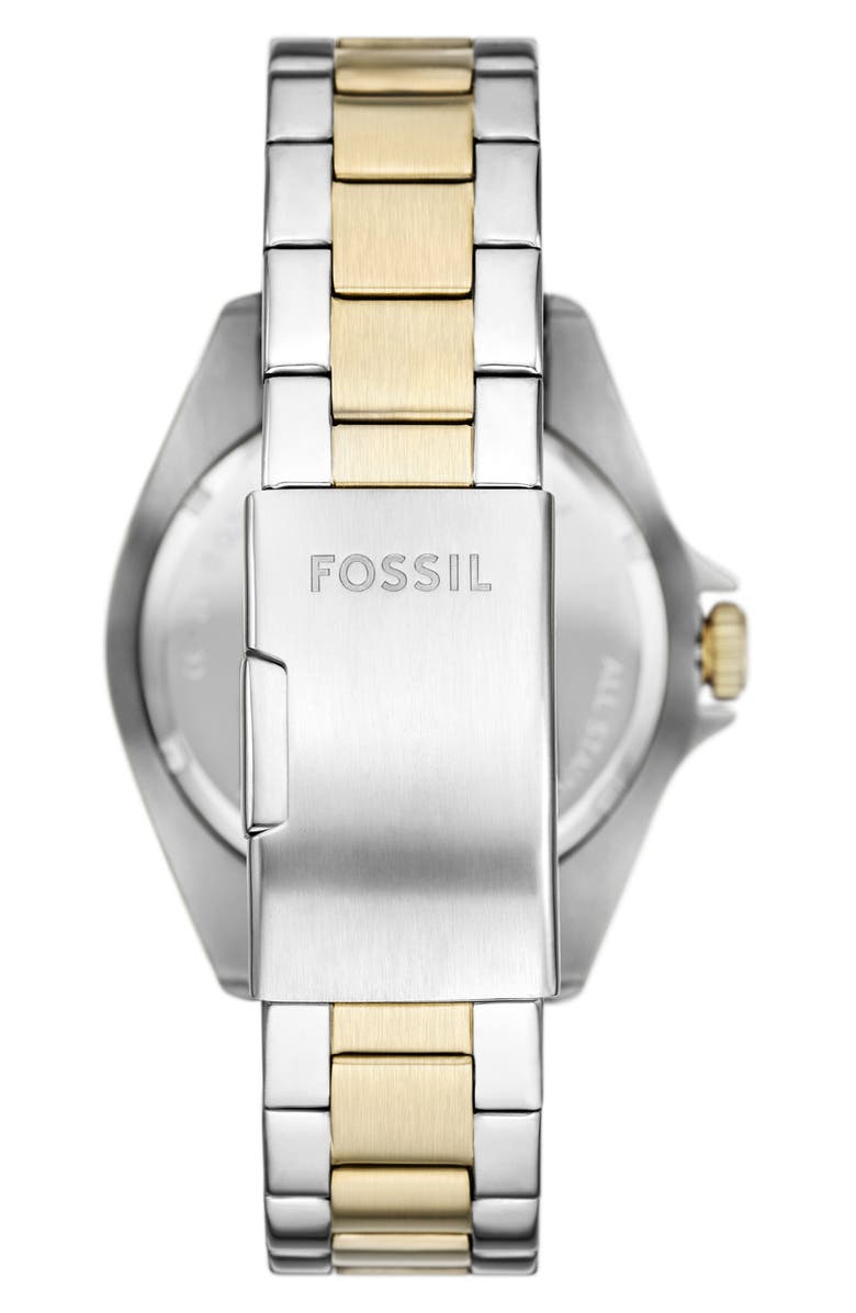 Fossil Dalton Three-Hand Two-Tone Bracelet Watch, 42mm, Alternate, color, Two Tone