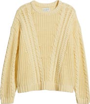 PacSun Magnolia Oversize Cable Stitch Cotton Sweater
