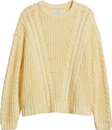 PacSun Magnolia Oversize Cable Stitch Cotton Sweater