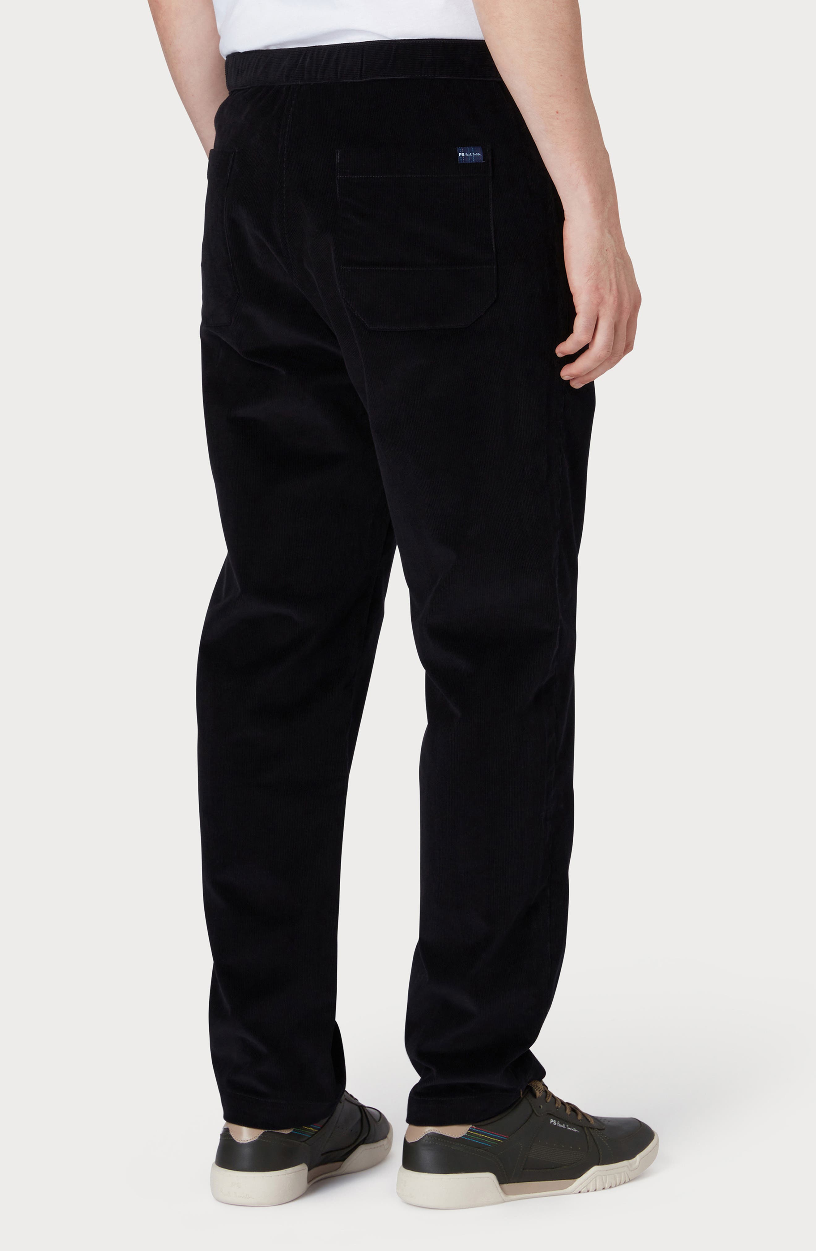 Flat Front Drawstring Cotton Stretch Corduroy Pants - image 2