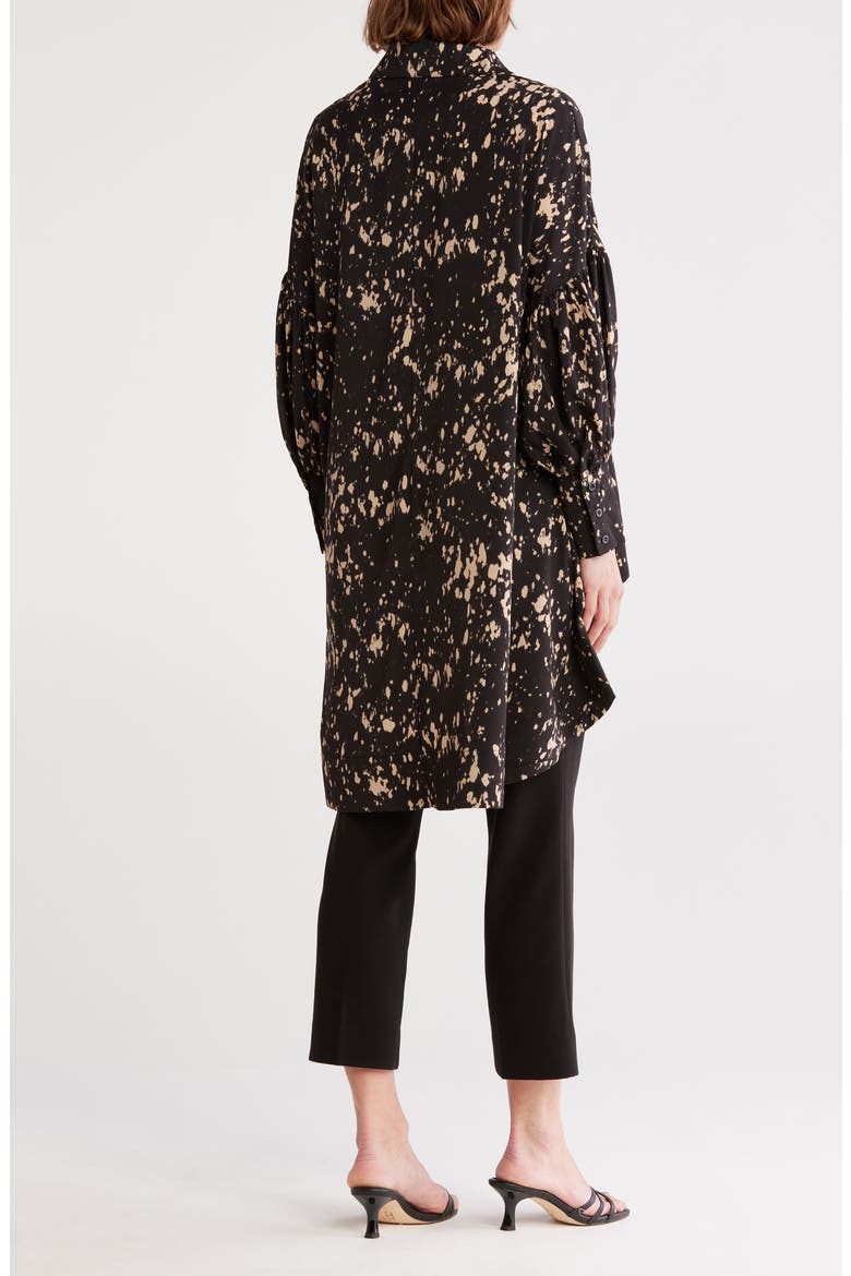 Oversize Print Shirt, Alternate, color, BLACK
