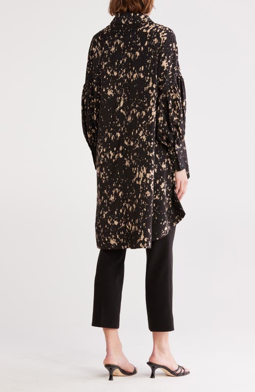 Patrizia Luca Oversize Print Shirt In Black