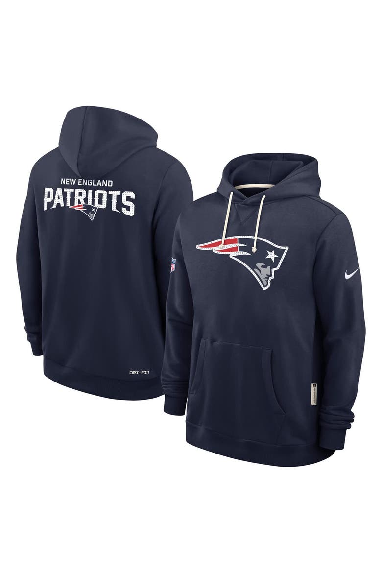 Men's Nike Navy New England Patriots Sideline Initial Home Performance Pullover Hoodie, Alternate, color, Navy