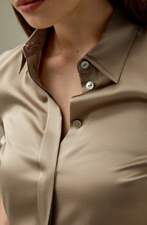 Lilysilk Elegant Silhouette Silk Shirt In Camel