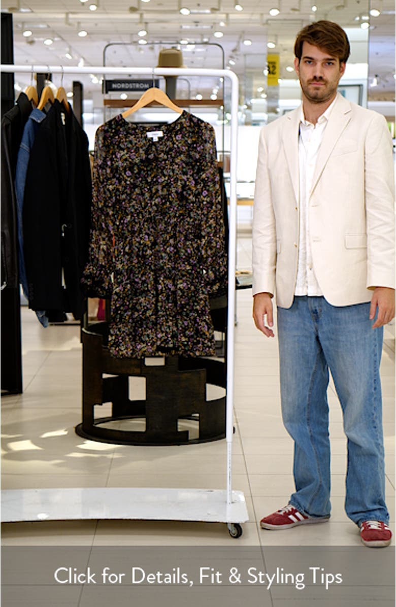 Floral Long Sleeve Tiered Dress, sales video thumbnail