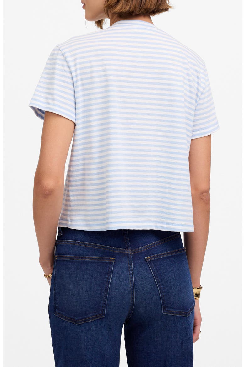 Stripe Boxy Crop Slub T-Shirt, Alternate, color, LIGHT POOL