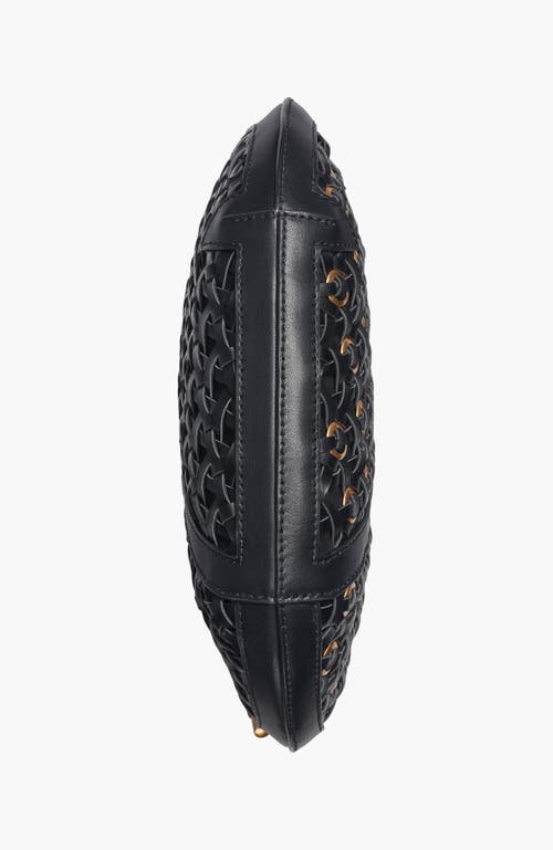 Donna Karan New York Baldwin Woven Grommet Mini Shoulder In Black