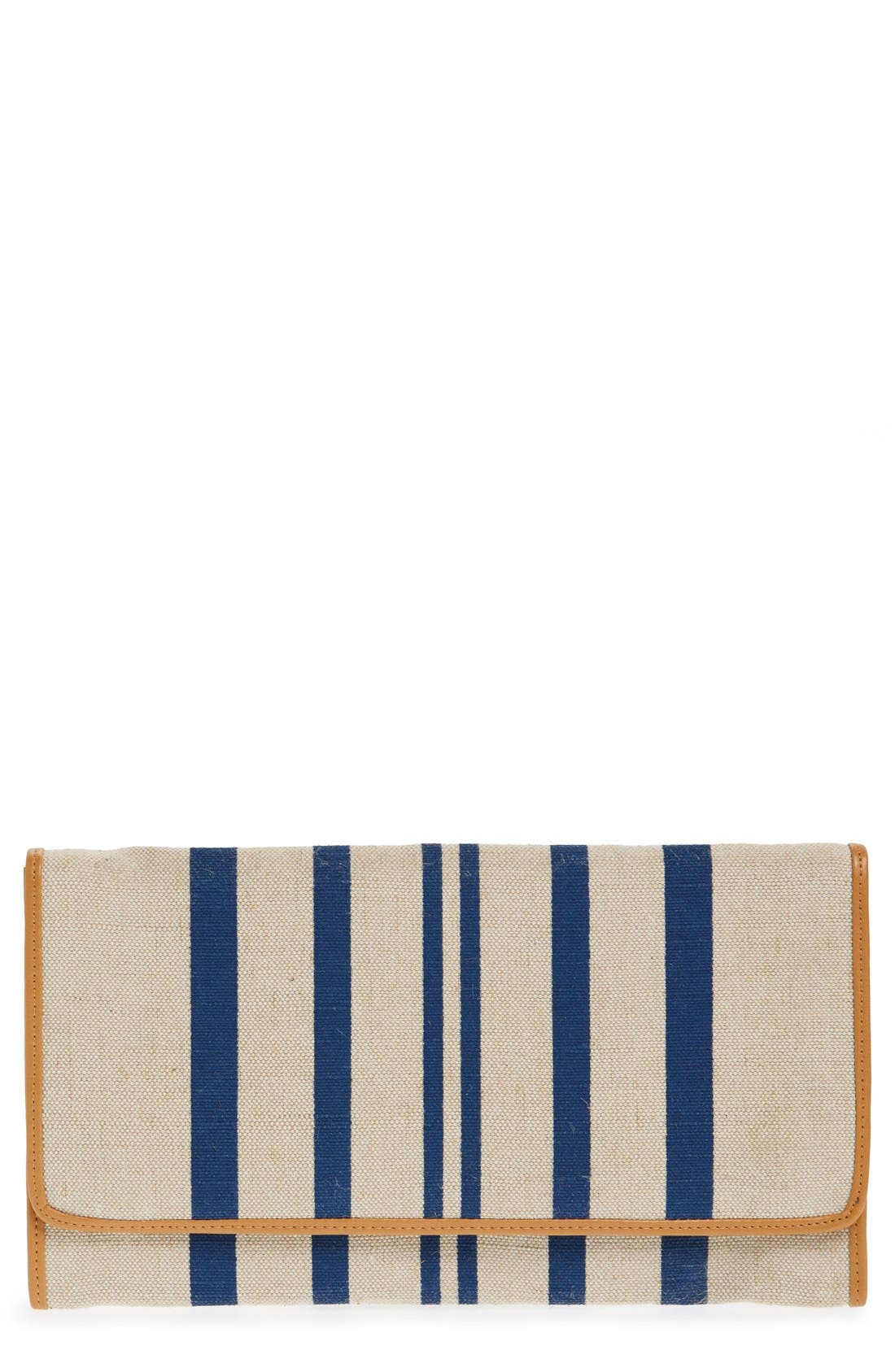 'Mistral' Clutch, Main, color, NAVY