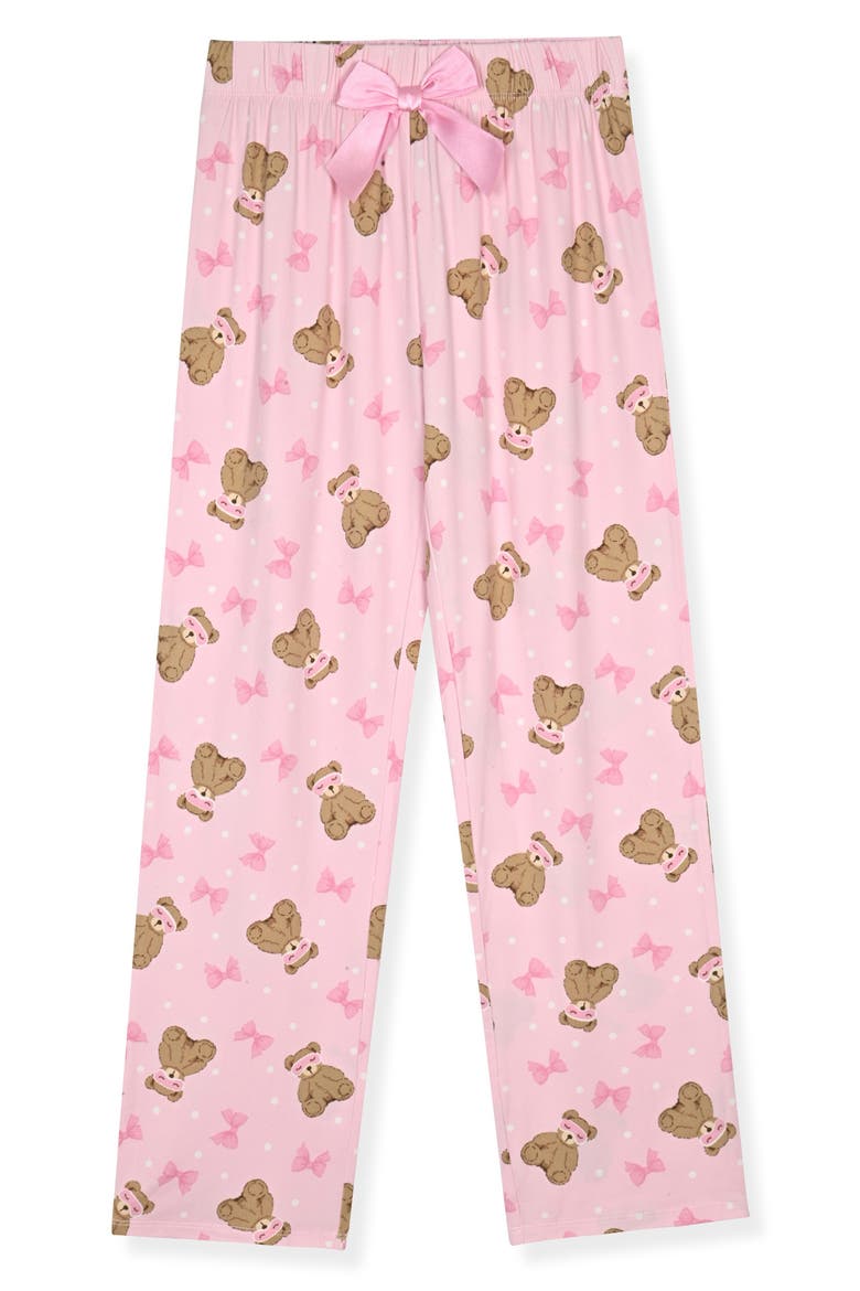 Kids' Bear Print Pajama Set, Alternate, color, PINK