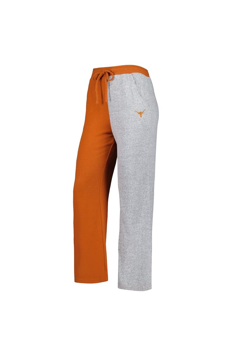 ZOOZATZ Women's ZooZatz Texas Orange/Gray Texas Longhorns Colorblock Cozy Tri-Blend Lounge Pants, Alternate, color, 