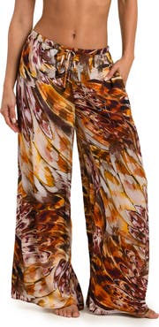 L
AGENCE Sharon Watercolor Cover-Up Pants