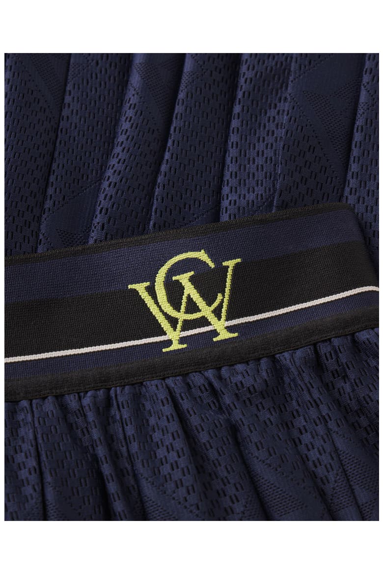 Celine Pleated Golf Miniskirt, Alternate, color, LEGACY NAVY BLUE