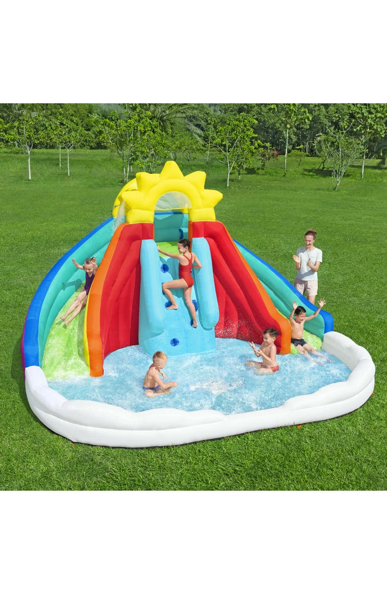 H2OGO! Bestway H2OGO! Let It RainInflatable Mega Water Park with Extra Large Splash Pool and Built-in Sprayers, Alternate, color,