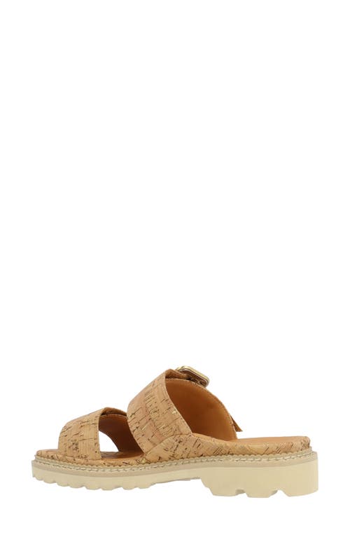 L'amour Des Pieds Dalbir Slide Sandal In Natural/gold