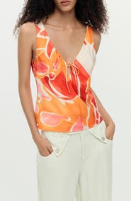 Desigual Tie Front Sleeveless Tank