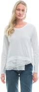 Wilt Boxy Mixed Fabric Hem T-Shirt
