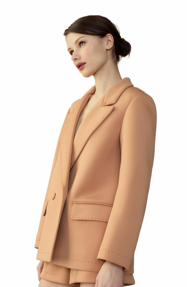 Bonded Pick Stitch Jacket, Alternate, color, Camel