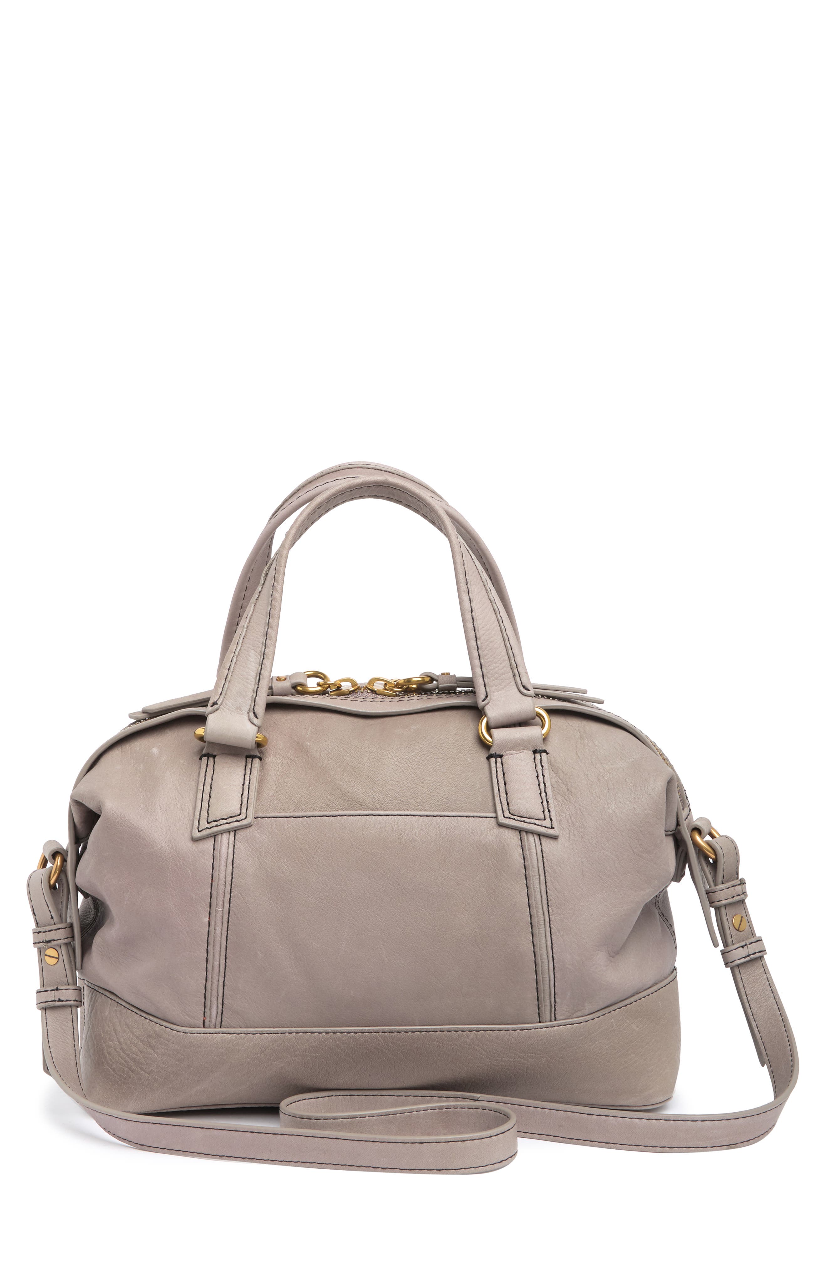 AMERICAN LEATHER CO. Willow Leather Draped Satchel Bag, Alternate, color, 