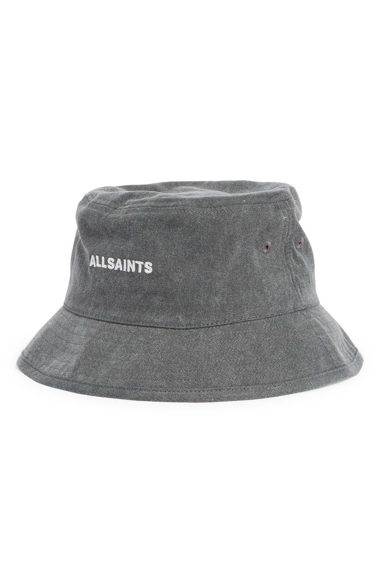 AllSaints Washed Cotton Bucket Hat, Main, color, 