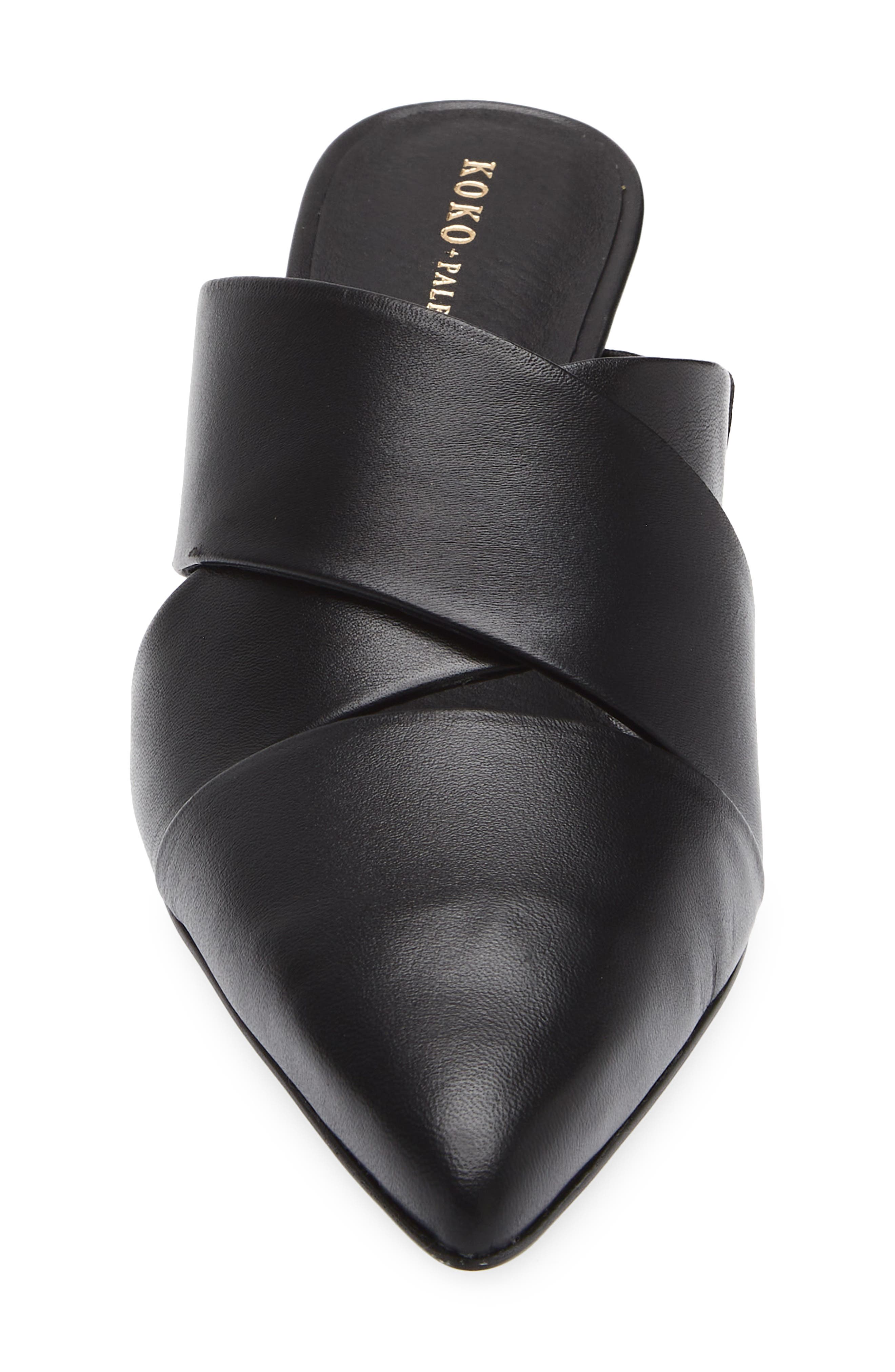 KOKO + PALENKI Peoria Mule, Alternate, color, Black Leather