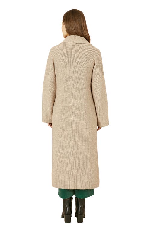 Yumi Knitted Maxi Cardigan With Pockets In Neutral