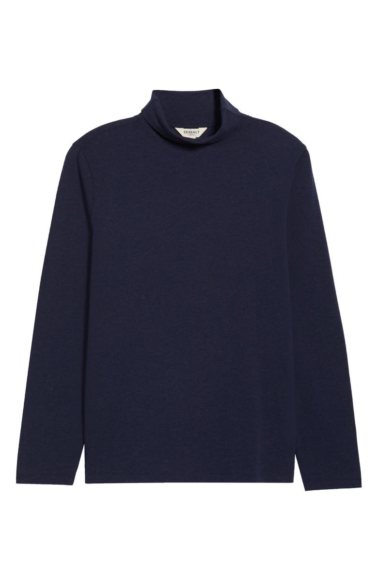 Seasalt Cornwall Landing Turtleneck Stretch Organic Cotton Top, Alternate, color, Maritime