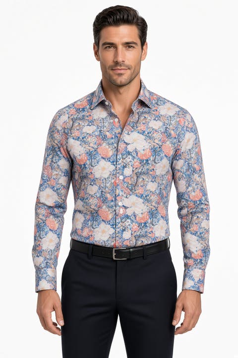 Tioga Print Button-Up Long Sleeve Shirt