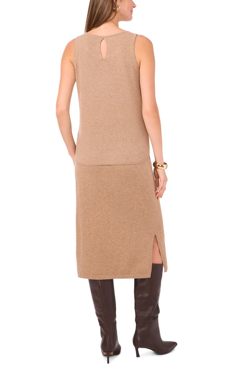 Back Cutout Sweater Tank, Alternate, color, DARK LATTE HEATHER