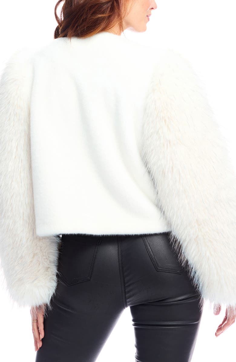 DONNA SALYERS FABULOUS FURS Mimi Faux Fur Crop Jacket, Alternate, color, 
