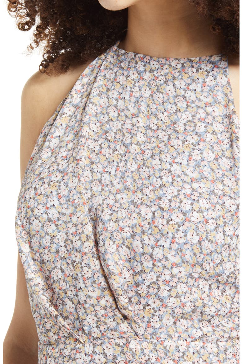 Floral Tie Back Romper, Alternate, color, MULTI DITSY
