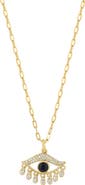EFFY 18k Gold Plated Sterling Silver Diamond Evil Eye Necklace