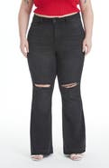 Bayeas Lauren High Waist Ripped Flare Jeans