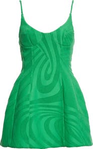 Brandon Maxwell Bubble Bustier Minidress