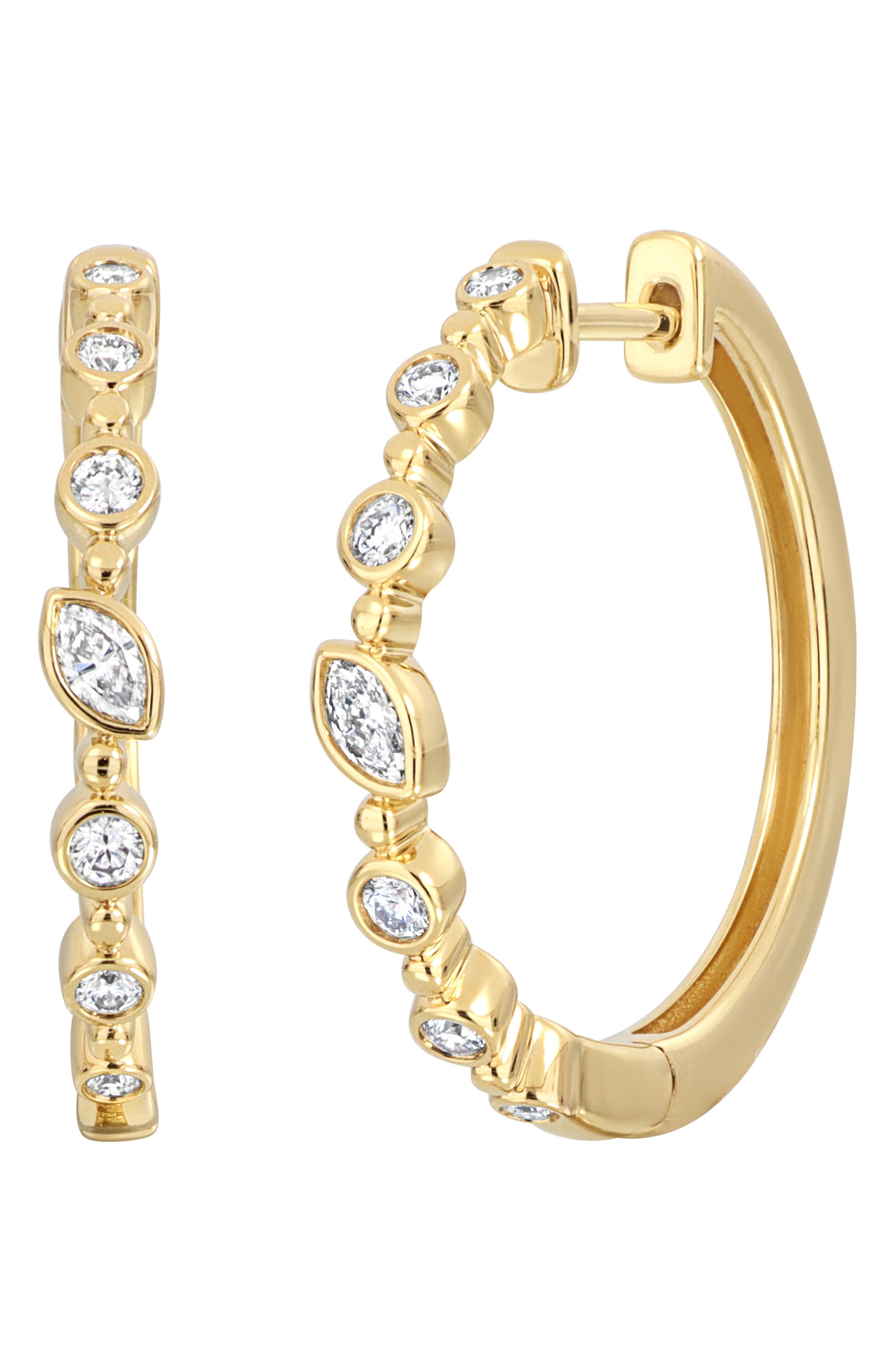 Bony Levy Monaco Diamond Hoop Earrings