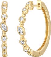 Bony Levy Monaco Diamond Hoop Earrings