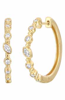 Bony Levy Monaco Diamond Hoop Earrings