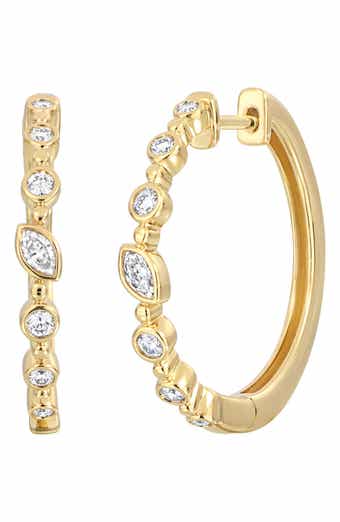 Bony Levy Monaco Diamond Hoop Earrings