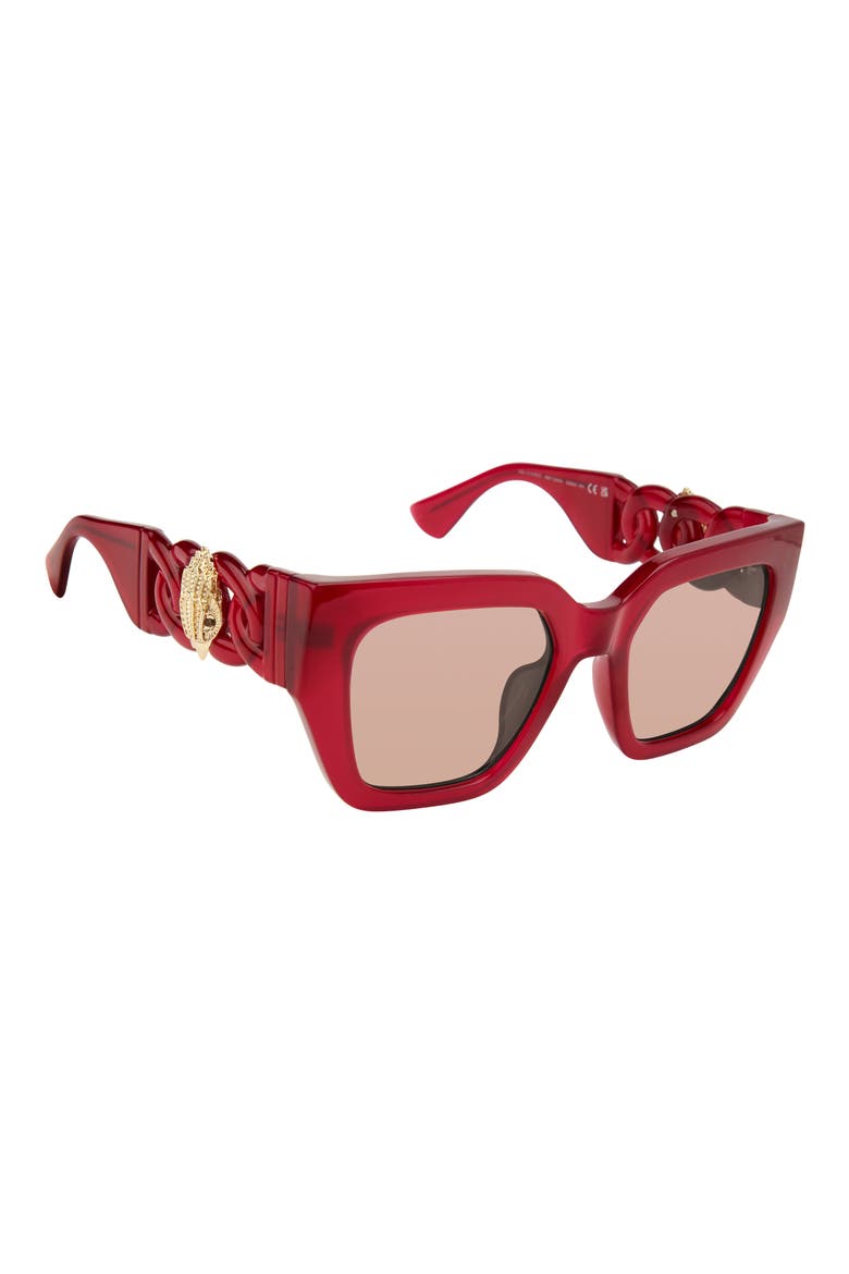 52mm Cat Eye Sunglasses, Alternate, color, MAGENTA/ FUCHSIA FL