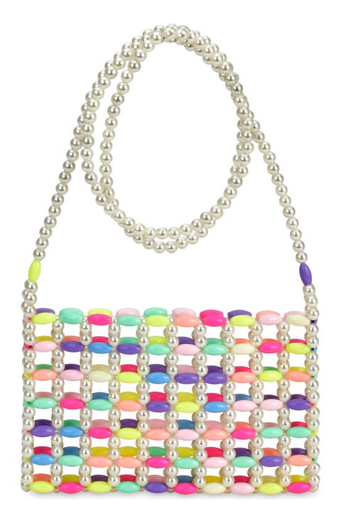 Kids' Pretty Pastel Beaded Crossbody Bag (Big Kid)