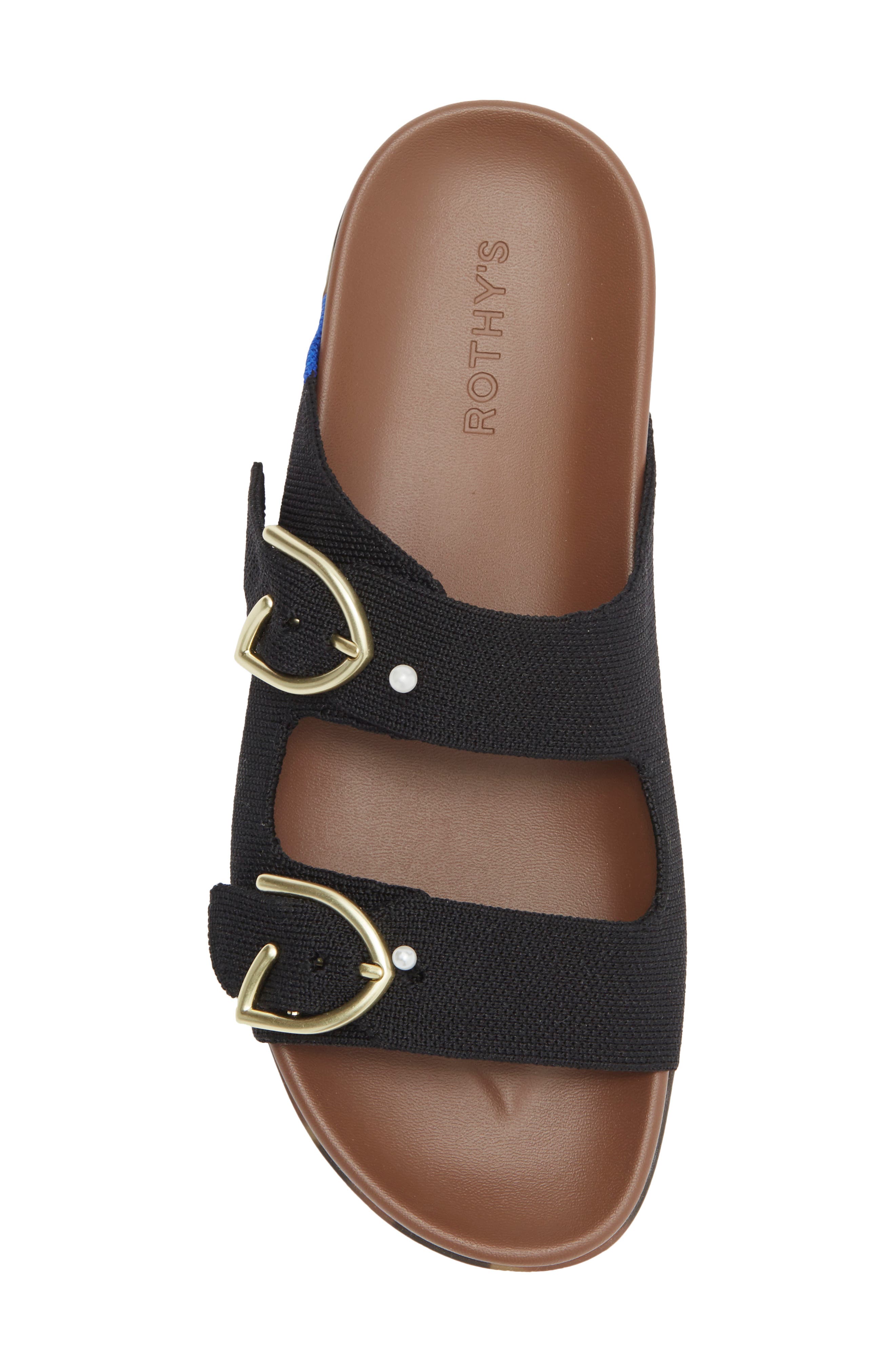 Rothy's The Buckle Slide Sandal, Alternate, color, Black