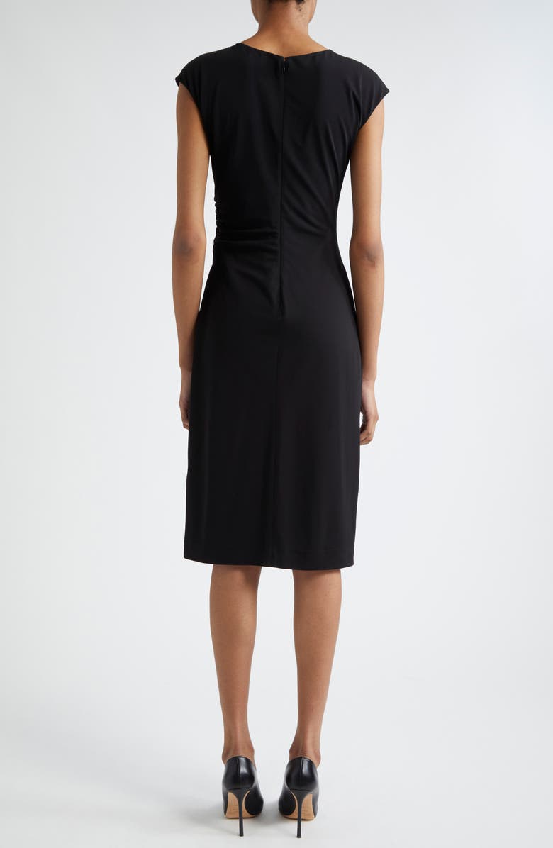 Emporio Armani Ruched Sheath Dress, Alternate, color, Solid Black
