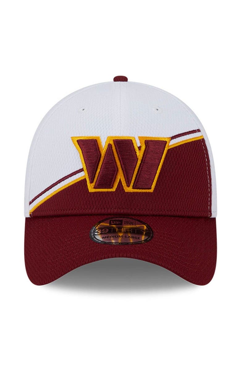 New Era Men's New Era White/Burgundy Washington Commanders 2023 Sideline 39THIRTY Flex Hat, Alternate, color, White